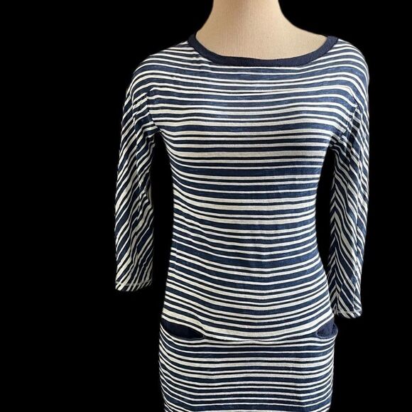 Rag & Bone Knit Blue Nautical Stripe Knit Dress - Picture 2 of 13